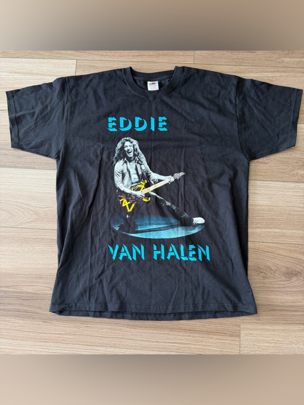 Eddie Van Halen Guitar Black Graphic T Shirt